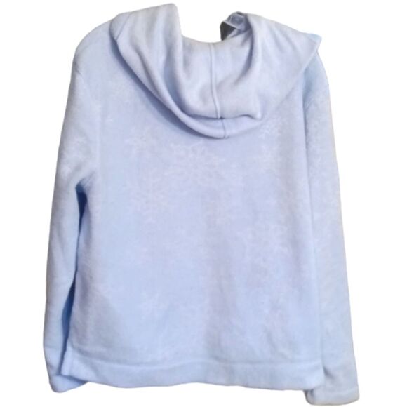 Classic Elements Baby Blue Hooded Sherpa Full Zip Jacket Sz L - Picture 2 of 4